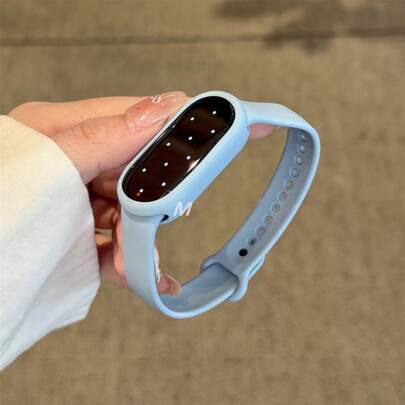 1 Strap + 1 Silicone Protective Case Combo, High Aesthetic Watch Band, Elegant & Exquisite, Comfortable & Breathable Silicone Strap Design, Suitable For Xiaomi 10/9/8 Sizes, Quick Detachable Buckle Design, Supports NFC Version Sharing, High Cost-Performance, Couple Watch Band Accessories