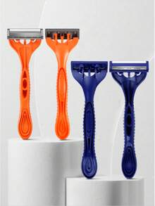 1/6pcs Women's Manual Hair Removal Razor, 3pcs Sharp Replaceable Blades, Portable Shaver, Suitable For Underarms, Legs, Arms And Bikini Area - A - View 2