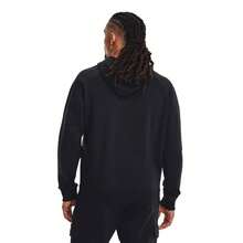 Under Armour Unisex Adult Rival Fleece Hoodie - Black/White - View 4
