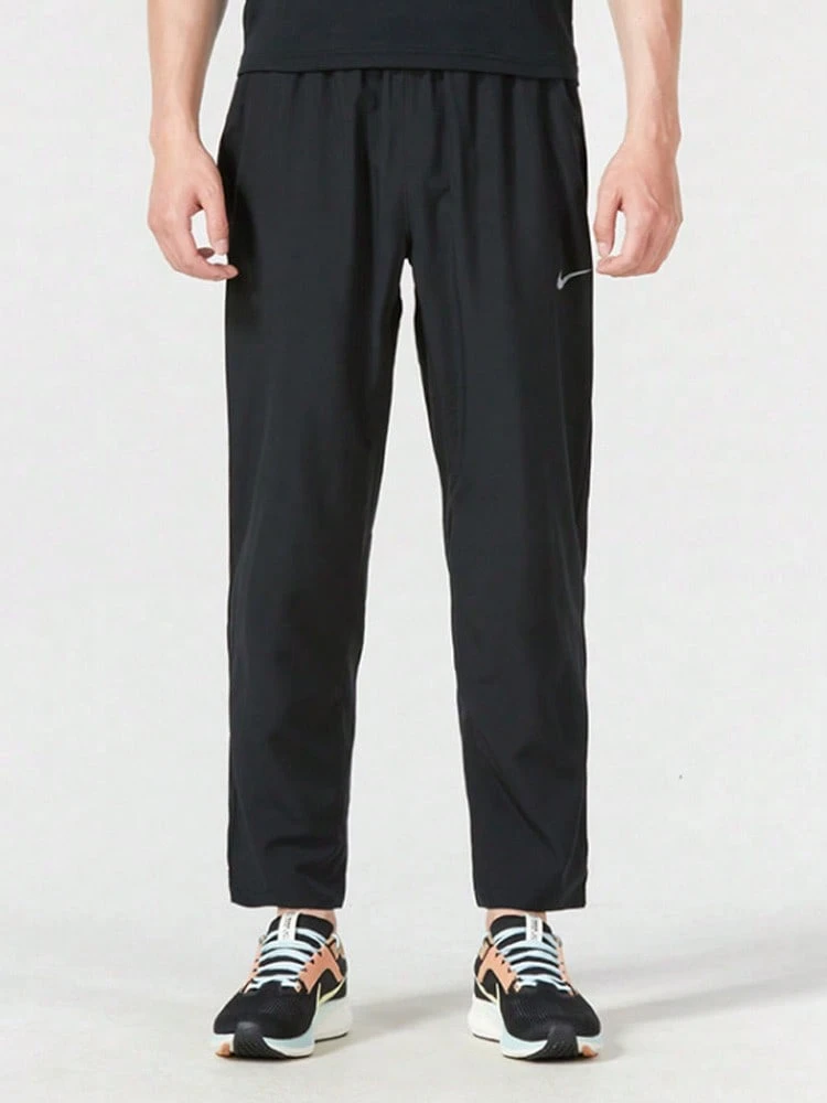 Nike Dri-Fit Logo印花休閒寬鬆速乾舒適針織運動長褲 男款 - 黑色 - 查看 1