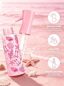 Shell Pattern Transparent PET Refillable Travel Spray Bottle - Multi-Functional Fine Mist Spray Bottle For Travel, Can Be Used As Makeup Remover Dispenser, Reusable Hair Spray Bottle And Continuous Sprayer, Suitable For Hair Styling, Cleaning And Facial Moisturizing - Multicolor - View 4