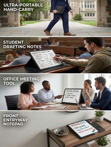 12"X9" Portable Whiteboard With Foldable Stand, A4 Small Whiteboard, Ultra-Smooth Non-Residue Surface, Easy-To-Wipe Dry Erase Board, Suitable For Office, Home, School, Includes 1 Black Marker - A4 - View 5
