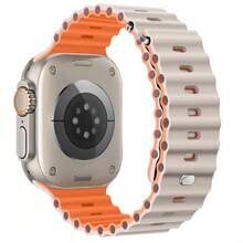 1件中性運動海洋錶帶，適用於 49mm 46mm 45mm 44mm 42mm 41mm 40mm 38mm Ultra SE Series 10/9/8/7/6/5/4/2/1 - 星光橙 - 查看 2