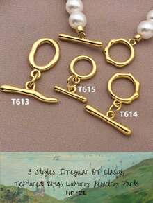 6/5/4/3/2/1pc/Set Gold/Silver/Gun Black OT Bracelet Clasp, Handmade Jewelry Making Materials, Beads For Jewelry Making, Great Gift Accessories For Him On Halloween And Christmas - Gold - View 9