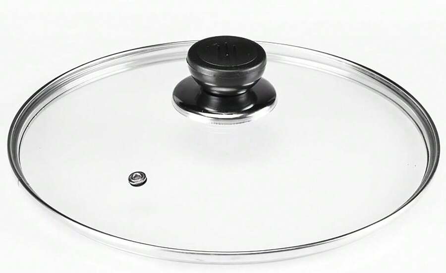Tempered Glass Pot Cover, 78 Inch Griddle Lid With Insulated Handle For Cheese Melting Dome, Steaming, Cooking At Home And Outdoors (20cm) - ColorA - View 1