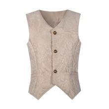 Vestes d'extérieur pour hommes - Gilet court jacquard blanc - View 3