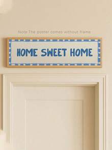 1pc Custom Text Hallway Customized Wall Art, Personalized Panoramic Custom Poster, Posters For Room, Customizable Things, Customize Your Text And Colors, Home Decor, Room Decor Aesthetic, A Gift For A Friend, Family, Optional Frame. - Multicolor - View 7