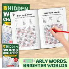 Hidden Word Challenge Journal, Visual Word Search And Vocabulary Learning Workbook, Paper Puzzle Journal For Focus Training, Word Recognition, Visual Scanning And Quiet Desk Activity, Suitable For Home Learning, Classroom Practice And Travel Back To School - Visual Vocabulary Search - View 1