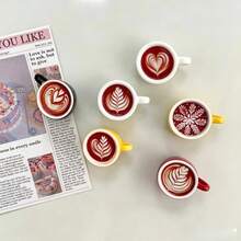 5/10pcs Mini Latte Art Coffee Fridge Magnets, Creative Resin Magnetic Memo Clips, Miniature Food DIY, Suitable For Kitchen, Pegboard, Office, Storage Cabinet, Dishwasher, Coffee Machine Multi-Scene Decoration, Christmas, Valentine's Day - Latte Art Coffee - View 8