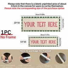 1pc Custom Text Hallway Customized Wall Art, Personalized Panoramic Custom Poster, Posters For Room, Customizable Things, Customize Your Text And Colors, Home Decor, Room Decor Aesthetic, A Gift For A Friend, Family, Optional Frame. - Multicolor - View 3