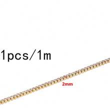 Dây xích đính đá rhinestone màu vàng 1m, viền pha lê đính dày, vật liệu làm trang sức DIY, phù hợp cho vòng tay, dây chuyền, trang trí quần áo và đồ thủ công handmade - dây chuyền đính đá - Xem 14