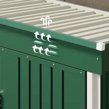 Outdoor Tool Shed, Storage Hut, Patio/Garden Tool Storage Cabinet, Household/Outdoor Waterproof And Rustproof Farm Implement And Miscellaneous Item Storage Cabinet. - Green - View 10