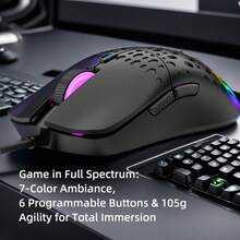 HXSJ Wired LED Illuminated Gaming Mouse For Tablet, Laptop, Office And Competitive Gaming - View 7