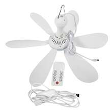 USB Hanging Fan DC 5V Air Circulation Fan 6 Detachable Blades Portable Hanging Fan Camping Fan Suitable For RV And Home - White - View 9