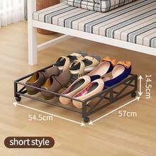 Under Bed Sliding Shoe Rack With Wheels, Space-Saving Shoe Storage Organizer For Dorm, Home And Sofa, Slanted Design To Prevent Shoes From Getting Stuck - View 11