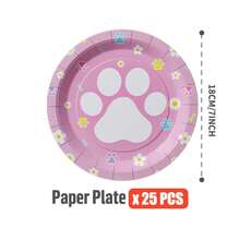 50/25/10pcs Pet Paw Print Disposable Paper Plates, Party Supplies, Suitable For 50 Guests, Disposable Paper Plates Party Tableware For Birthday, Wedding, Party, Family Picnic - View 21