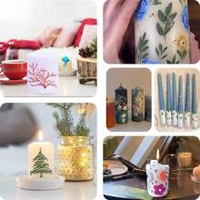 24 Colors/1 Color - 3D Outline Pen, Candle Paint Pen - Hand-Drawn DIY 3D Window Painting, Glue Painting, Graffiti Candle Oil Paint Pen - Suitable For Candles, Glass, Fabric - 10ml - View 4