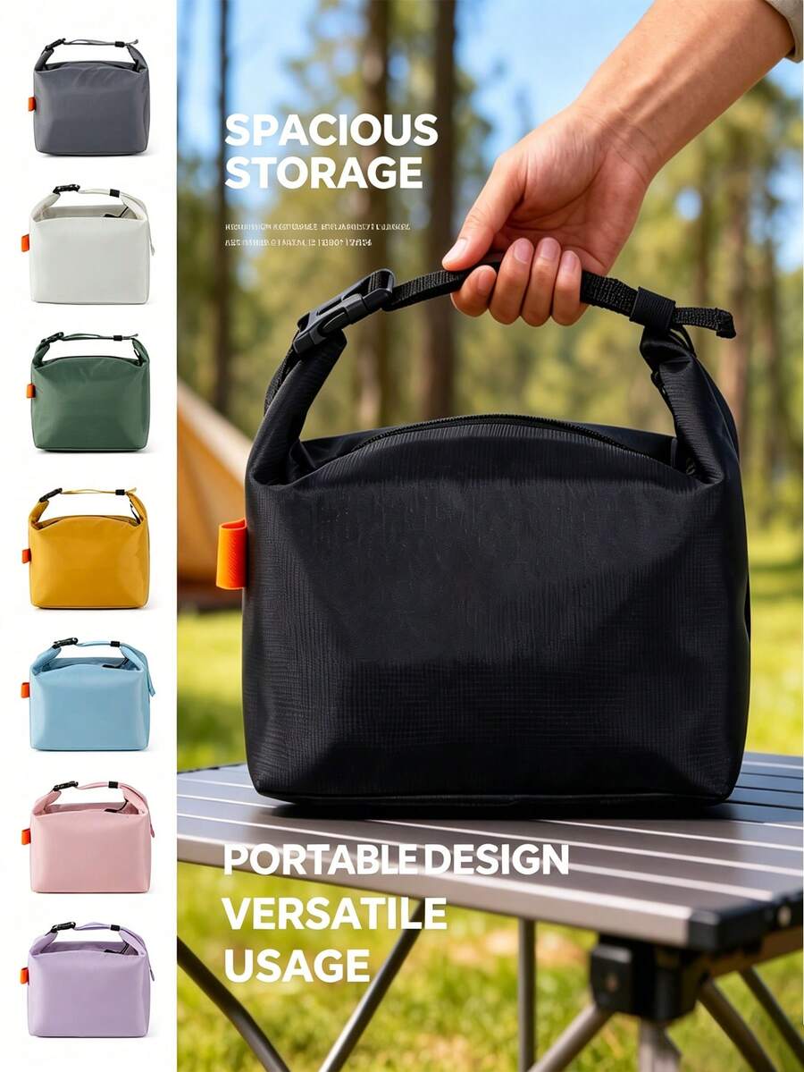 Large Capacity Insulated Cooler Bag - Portable Aluminum Foil Insulation, 2026 New Model, Essential For Outdoor Travel And Camping | With Zipper Closure (Non-Food Contact) - Multicolor - View 1