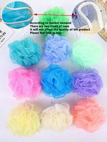 1/2/3/4pcs Super Soft Large Size Bath Sponge, High-End Bath Flower, Back Scrubber, Water Absorbing Towel, Bath Sponge, Bath Ball Home Bathroom Decor Fall Decor Back To School - Multiple Styles - View 5