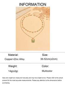 2pcs/Set Exquisite Elegant Colorful Butterfly Rhinestone Neck Chain Layered Square Flower Pendant Necklace Sweet Daily Women's Neck Jewelry Suitable For Daily Wear And Vacation Date Chain Length Cut By Section Randomly Colored Rhinestone Color Arrangement Also Random - Multicolor - View 5
