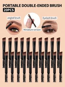 20pcs Double Headed Eyelash Perm Lifting Brush Portable Lamination Eyelashes Separating Lash Lift Eyelash Extension Tool Detail Brush - Black - View 9
