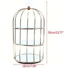 3 Tier Cage Rack Birdcage Shape Vanity Dresser Organizer Tray Wedding Cake Stand For Party Dessert Fruits Display Stand - Default - View 2