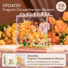 Transparent Building Block Display Cover For Eternal Flowers, Home Decor, Desktop Puzzle Toy Gift - Multicolor - View 11