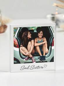 Custom Acrylic Photo Plaque, Suitable For Sisters, Friends, Brothers Or Friends, Personalized Commemorative Photo Customization, Acrylic Photo Decor, Graduation Gift, Home Decor, Holiday Decor - Multicolor - View 6