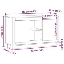 vidaXL Buffet, commode avec grand espace de rangement, meuble multifonction à 6 compartiments, buffet/commode pour salon, en bois composite de chêne clair - chêne clair - View 3