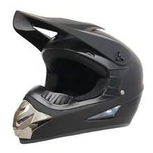 Unisex Off-Road Motorcycle Helmet, All-Season Full Face Helmet, Suitable For Off-Road Motorcycles, Mountain Bikes, Downhill Bikes, Scooters, Motorcycles, Protective Riding Helmet, Includes Motorcycle Goggles - Matt Black 202 - View 4