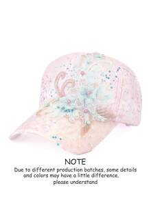 1 Stück Damen Baseballkappe mit Blumenstickerei, atmungsaktiv, elegant und lässig, für Frühling, Sommer und Herbst - Mehrfarbig - Übersicht 8