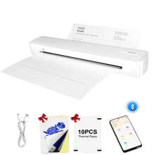 C80 Portable Tattoo Template Printer, Tattoo Stencil Printer, Tattoo Printer Machine, Stencil Printer For Tattooing, 10 Tattoo Transfer Sheets And 10 A4 Thermal Paper Sheets, Suitable For Tattoo Artists And Beginners. Portable Printer For Gifts - White - View 1