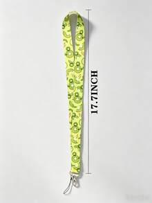1pc ABS Fruit Summer Lanyard Card Holder, Anti-Loss Student Bus Card/ID Badge Protective Case, Reinforced Braided Lanyard, Lightweight Portable Space-Saving, Suitable For Student Commute, Workplace Office, Daily Travel - Rectangle - View 9