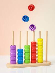 Multicolor Educational Bead Matching Toys, Stacked Color Challenge Puzzle Game, Enhancing Hand-Eye Coordination, Suitable For Family Interaction Game, Parent-Child Interactive Toy, Birthday/Halloween/Christmas Gift For Girls And Boys - Multicolor - View 5