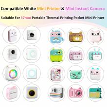 Self-Adhesive Stickers (Print Red Color Thermal Paper), 57 X 25Mm, Mini Pocket Camera Refill Paper, Ink-Free, Portable, For Printing Patterns/Error Questions/Work Plans/Schedules/Images - View 11