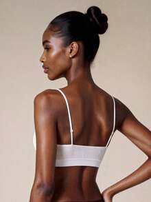 Veilyse 3pcs Ribbed Racerback Seamless Bra Tops, Versatile Layering Undergarmentfor Summerfor Summer - Multicolor - View 2