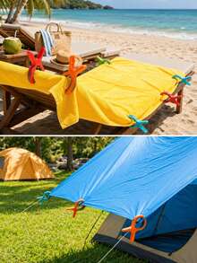 Bộ 4 kẹp bạt bể bơi bằng thép không gỉ chịu lực, tay cầm nhựa xanh, kẹp lò xo chống gió bền bỉ, dùng để cố định bạt bể bơi đặt trên mặt đất, phù hợp dùng ngoài trời, bề mặt kim loại thời trang, kẹp bể bơi bền - Nhiều kiểu dáng - Xem 9