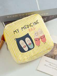 Striped Portable Travel Medicine Bag, Travel Pill Storage Pouch, Camping Medicine Bag, Multi-Functional Fabric Small Medicine Bag, Minimalist Cosmetic Bag, Outdoor Home Medicine Bag, Toiletry Bag, Suitable For Medicine, Cosmetics, Lipstick And Daily Essentials, Unique Birthday Gift, Holiday Gift, Party Gift, Vacation Gift, Back To School Gift, Teacher Gift,Bedroom Room Decor,Back To School - Multicolor - View 12