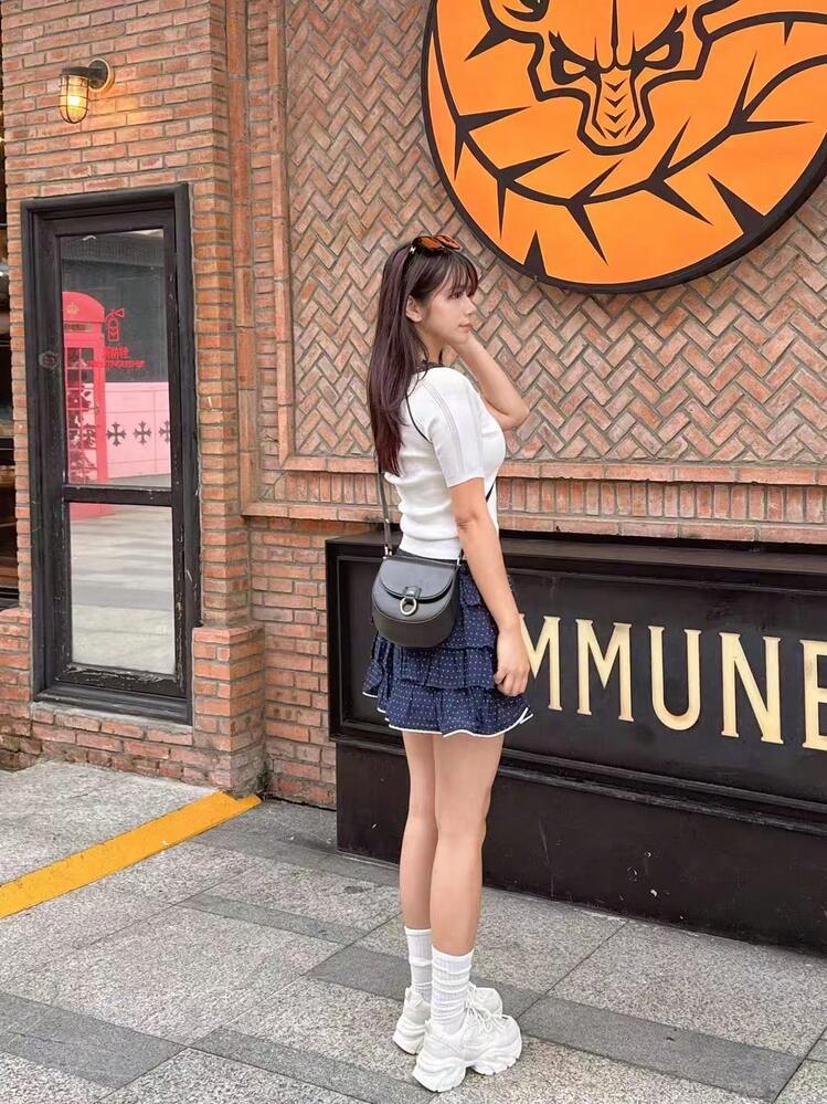 JW PE Flap Saddle Bag Diana Shoulder Underarm Crossbody Bag Classic Vintage Style 2026 New 5S403 - Black - View 6