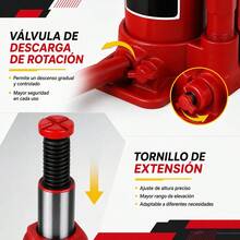Gato Hidráulico Debotella Soldado Con Capacidad 5 Toneladas - Rojo - Ver 5