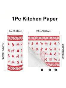 1 Roll Christmas Toilet Paper, Christmas Print Paper Towels, Santa Claus, Reindeer, Snowflake Patterns, Multi-Layer Folded Continuous Roll, Merry Christmas Home Decor, Christmas Decoration, Home Decor, Bathroom Decor, Kitchen Decor - Christmas - View 7