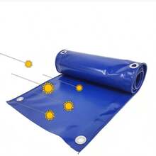 Förtjockad blå presenning med flera specifikationer, regntät, slitstark och rivtålig, tillverkad av hållbart polyetenmaterial, lämplig för utomhuscamping som solskydd, regn- och solskydd, bärbar, hållbar och lätt att förvara - Presenning i flera storlekar - Visa 7