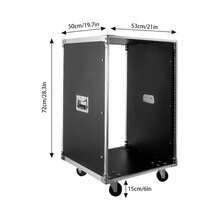 Futchoy 16U Server Rack Open Frame Rolling Network Data Rack 19 Inch W/ Casters 4 Pos - Black - View 2