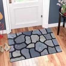 1pc Stone Texture Pattern Printed Diatomaceous Earth Kitchen Mat, Absorbent Kitchen Floor Mat, Kitchen Rug, Sink Front Mat, Suitable For Kitchen, Bathroom, Entryway, Hallway, Laundry Room And Home Decor - Multicolor - View 3