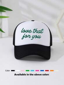 1pc Unisex Printed Decorative Funny Sponge Mesh Trucker Hat Baseball Cap Sun Hat Dad Hat, Suitable For Daily Use, Outdoor Travel, Hiking, Climbing, Beach Vacation - Multicolor - View 20