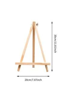 1pc Natural Wood Display Easel, Wooden Frame Drawing Board, Small Oil Painting Board, Desktop Oil Painting Easel, Student Professional Drawing Board Art Display Stand, Creative Desktop Support - Wood Color - View 16