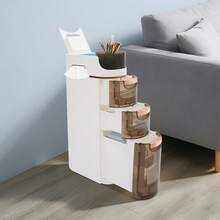 3-Tier Slim Bathroom Storage Cabinet Storage Cabinet Bathroom Storage Cabinet With Drawers For Small Spaces - Multicolor - View 8