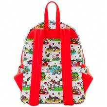 Hello Kitty Safta حقيبة ظهر مدرسية هالو كيتي لونج فلاي، حقيبة ظهر صغيرة للأطفال، 20.62x27.5x10 سم، سحاب علوي، مقابض وسحابات حمراء، طباعة حديقة - الخيار 9 - مشاهدة 3