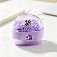 2pcs Cute Dinosaur Liquid Sand Pencil Sharpener, Built-In Colorful Foam Beads For Shaking Stress Relief, Multiple Macaron Color Options. Sharp Blade For Smooth Pencil Sharpening And Less Lead Breakage, Detachable Pencil Shavings Compartment For Easy Cleaning, Compact And Portable, Ideal For Student Daily Stationery And Creative Small Gifts. - Multicolor - View 4