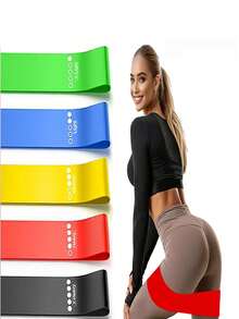 1pc/5pcs Premium Latex Resistance Bands, Suitable For Men And Women, Applicable For Hip, Glute Training And Physical Therapy, Provides 5 Different Tension Levels - Multicolor - View 7